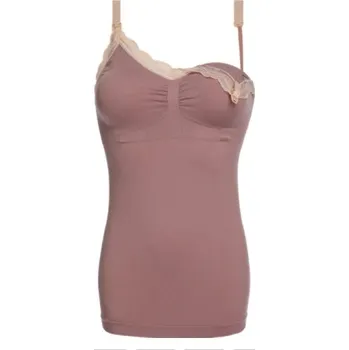 Těhotenské spodní prádlo Kojící / těhotenské tílko s krajkou Barva: nachová, Velikost: L