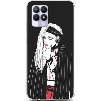 Pouzdro na mobilní telefon Kryt Realme 8i silikon Dark Girl (obal neboli pouzdro na Realme 8i)