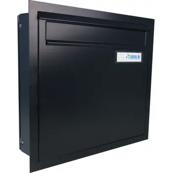 Poštovní schránka Poštovní schránka A-03 do plotu a branky - RAL 9005 MAT. - ČERNÁ