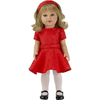 Realistická panenka Coral v červených šatech a čelence od firmy Vestida de Azul (Coral - 45 cm)