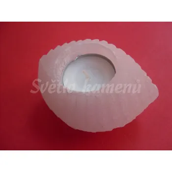 Svícen SVÍCEN SELENIT BÍLÝ - loďka Zig - Zag