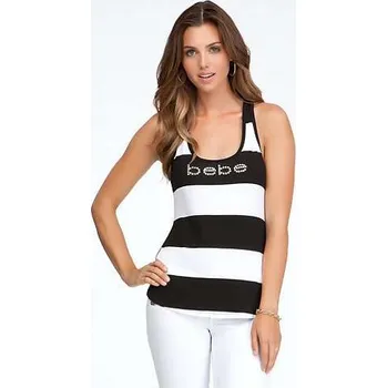 Bebe dámské tílko Logo Stripe Racerback Tank S