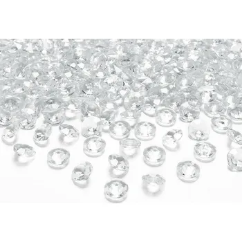 Konfeta Diamant konfety bezbarvé 1,2 cm, 100 ks