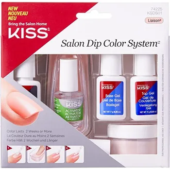 Umělé nehty KISS Salon Dip Color System Kit sada na přirozenou manikúru