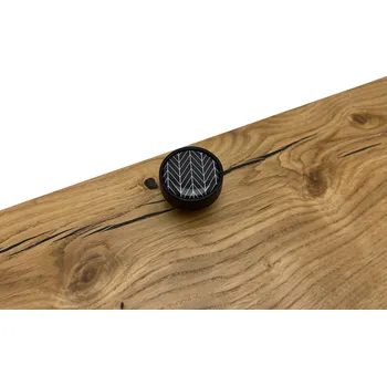 Nábytkové kování In-Design Nábytková knopka Bianco černá, motiv jedle černé pozadí V18