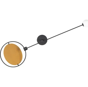 Nástěnné svítidlo Černo zlaté kovové nástěnné světlo ZUIVER SIRIUS