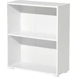 Bílá moderní knihovna 360 s variabilní policí - kompaktní úložné řešení