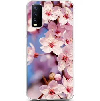 Pouzdro na mobilní telefon Kryt Vivo Y20s silikon Sakura (obal neboli pouzdro na Vivo Y20s)