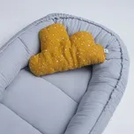 Tulimese Mušelínový mrak hořčicový vzorovaný