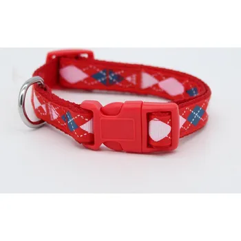 Obojek pro psa Obojek popruh plastová spona DOLEŽEL č.2 červená