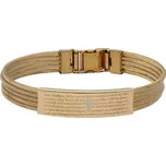 Doria Náramek s destičkou z oceli zlatý N022