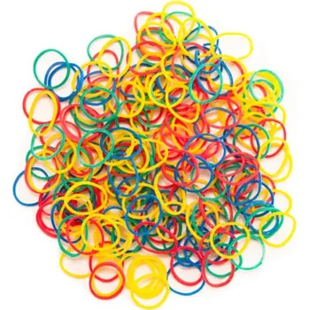 Eurostil Elastic Bands Colours 03397 - barevné elastické gumičky/afro gumičky, 100gr