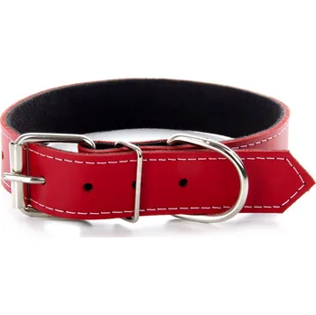 Obojek pro psa JK ANIMALS, kožený obojek JK Classic pro psy, červený, 3,5×70 cm