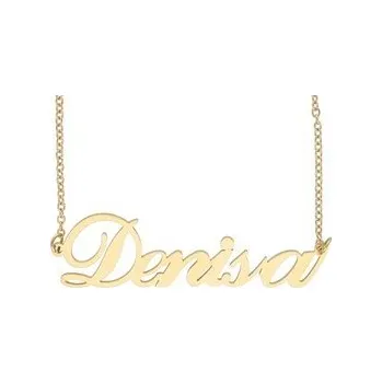 Řetízek Doria Řetízek z oceli se jménem DENISA zlatá ocel