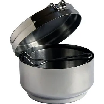 Outdoor vaření Ešus trojdílný nerezový (klasický turistický ešus tři díly nerezový lze používat s různými typy vařičů i na vaření ohni)