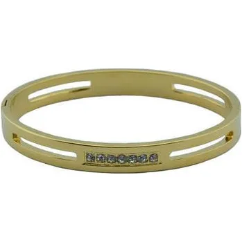 Náramek Doria Náramek zlatý z oceli s krystalky L063