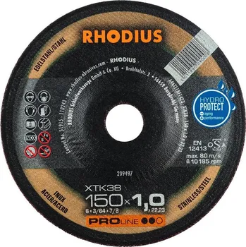 Řezný kotouč Rhodius kotouč řezný PRO Line XTK38 150 x 1,0 x 22,2 mm, na ocel a nerez - 053-209497