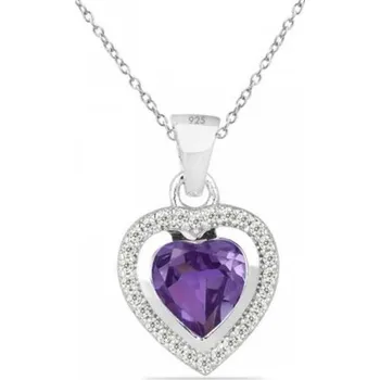 Přívěsek Stříbrný přívěs s brazilským Ametystem Vicenza