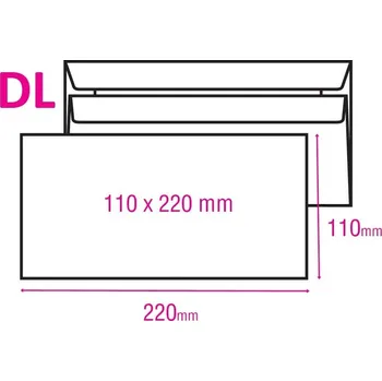 Obálka Obálka DL samolepící 1000ks bílá