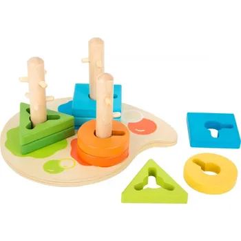 Dřevěná hračka Legler Small Foot 11190 Motorická skládací hra barvy a tvary