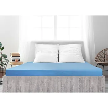 Prostěradlo B.E.S. - Petrovice, s.r.o. Prostěradlo Jersey česaná bavlna MAKO - Nebeská modrá Rozměr: 200 x 200