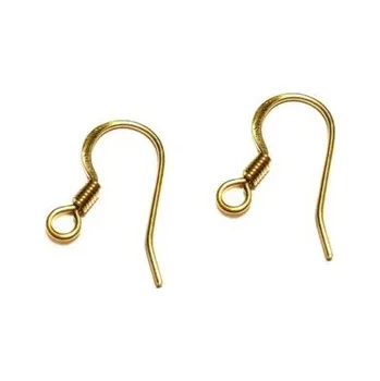 Náušnice Doria Háček na náušnice 15x14 mm z oceli zlaté (bal. 2 ks )