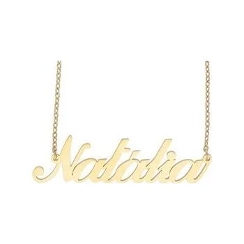 Řetízek Doria Řetízek z oceli se jménem Natália zlatá ocel