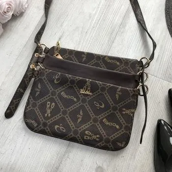 Kabelka Doria Crossbody kabelka hnědá třídílná ESLEE X576