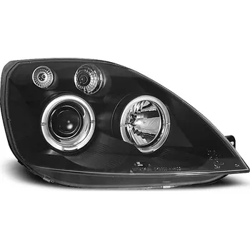 Přední světlomet TUNING-TEC Přední světla Ford Fiesta MK6 02-05 Angel Eyes - černé