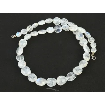 Náhrdelník Měsíční kámen náhrdelník placičky Ag 925/1000 zapínání 50-52cm