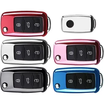 Autoklíč COVERKEYS Metalický obal, kryt na klíč pro vozy Škoda Superb I (2001 - 2008) - různé barvy Černý obal