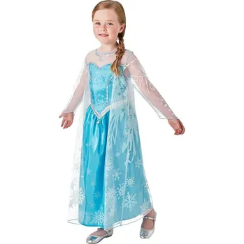 Karnevalový kostým Rubies Kostým Elsa Frozen Deluxe dětský L - 3630034