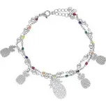 Doria Náramek ANANAS stříbrný z oceli N338