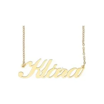 Řetízek Doria Řetízek z oceli se jménem KLÁRA zlatá ocel