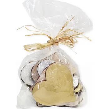 Zahradní dekorace Srdce přízdoba dřevo 18ks mix