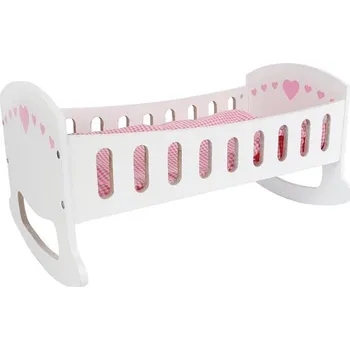 Doplněk pro panenku Dřevěněná postýlka pro panenky 47 cm