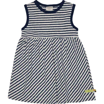 Dívčí šaty Dívčí šaty bez rukávů s přímesí lnu Tmavě modrá loud + proud Velikost: 74/80