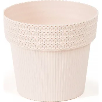 Květináč Plastový květináč Pola Jumper 200 mm, světle béžový (120245 007 LA804 Pola jumper sv.béžová obal)