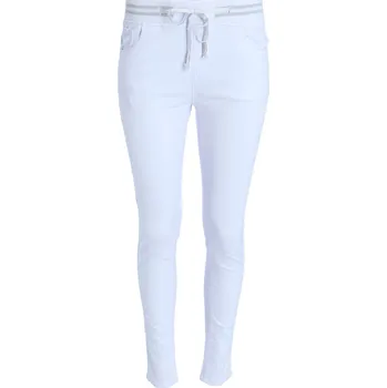 Dámské džíny Jeans Kalhoty do gumy Onado H2323 barva: bílá, velikost: XXL