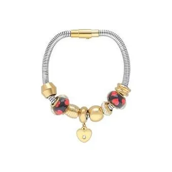 Náramek Doria Náramek stříbrný z oceli s AB krystaly L085