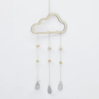 Dream Creations Dekorace do dětského pokoje dřevěný mráček | 2 varianty Barva: Stříbrná