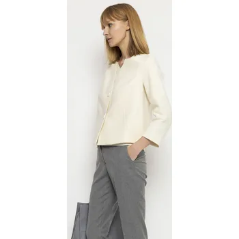 Dámský kabát Dámský kabátek W-DC-6454-86 - Deni Cler Milano ecri(krémová) 40