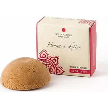 Šampon Indian Natural Hair Care tuhý šampon henna a skořice 60 g