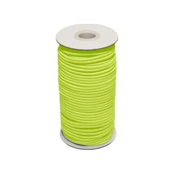 Výtvárné potřeby Guma, pruženka kulatá kloboučnická reflexní žlutá 3mm, metráž