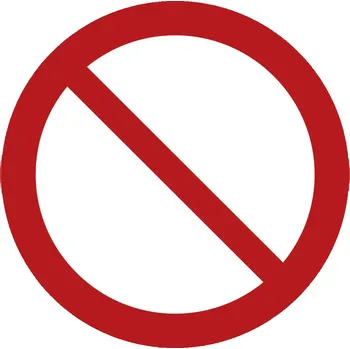 samolepka Podlahová značka – Všeobecný zákaz, 30 cm, PE