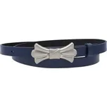 Doria Dámský pásek kožený modrý s mašlí OD056