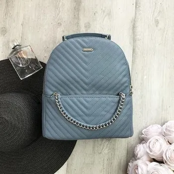 Dámský batoh modrý s řetízkem DAVID JONES X498