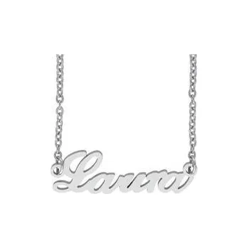 Řetízek Doria Řetízek z oceli se jménem LAURA stříbrný