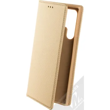 Pouzdro na mobilní telefon 1Mcz Magnet Book Color flipové pouzdro pro Samsung Galaxy S22 Ultra 5G zlatá (gold)