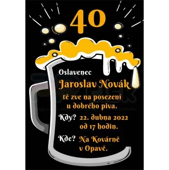 Pozvánka Tisk pozvánky na oslavu, večírek
